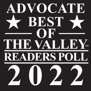 Advocate Best of the Valley Readers Poll 2022 award badge