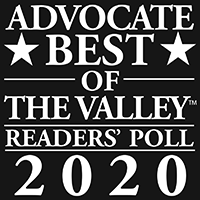 Advocate Best of the Valley Readers Poll 2020 award badge