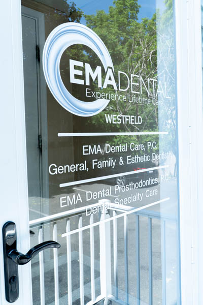 Outside of front door at E M A Dental of Westfield